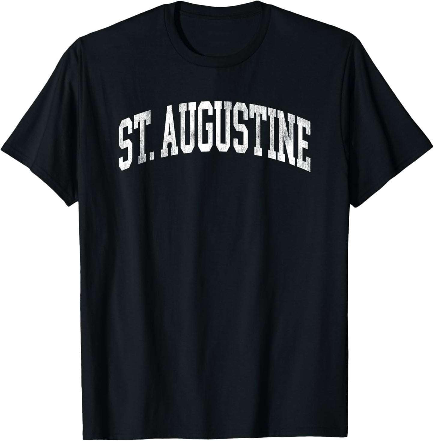 St. Augustine Florida Retro Varsity Arched Text Vintage T-Shirt - T-Shirt | Black