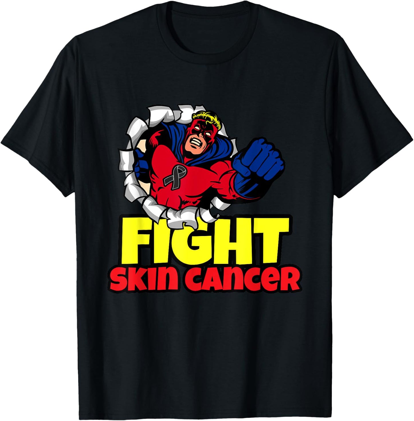 Skin Cancer Awareness Month Products for Boys Melanoma T-Shirt - T-Shirt | Black