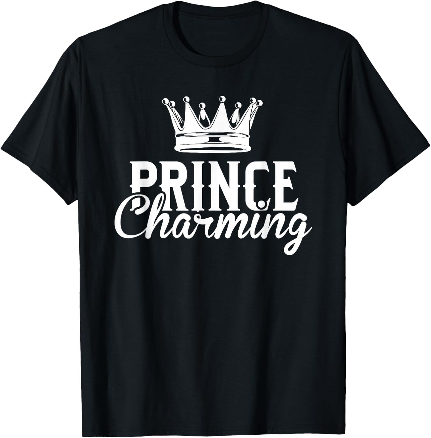 Prince Charming Funny Fairy Tale Halloween Lazy Costume Small T-Shirt - T-Shirt | Black