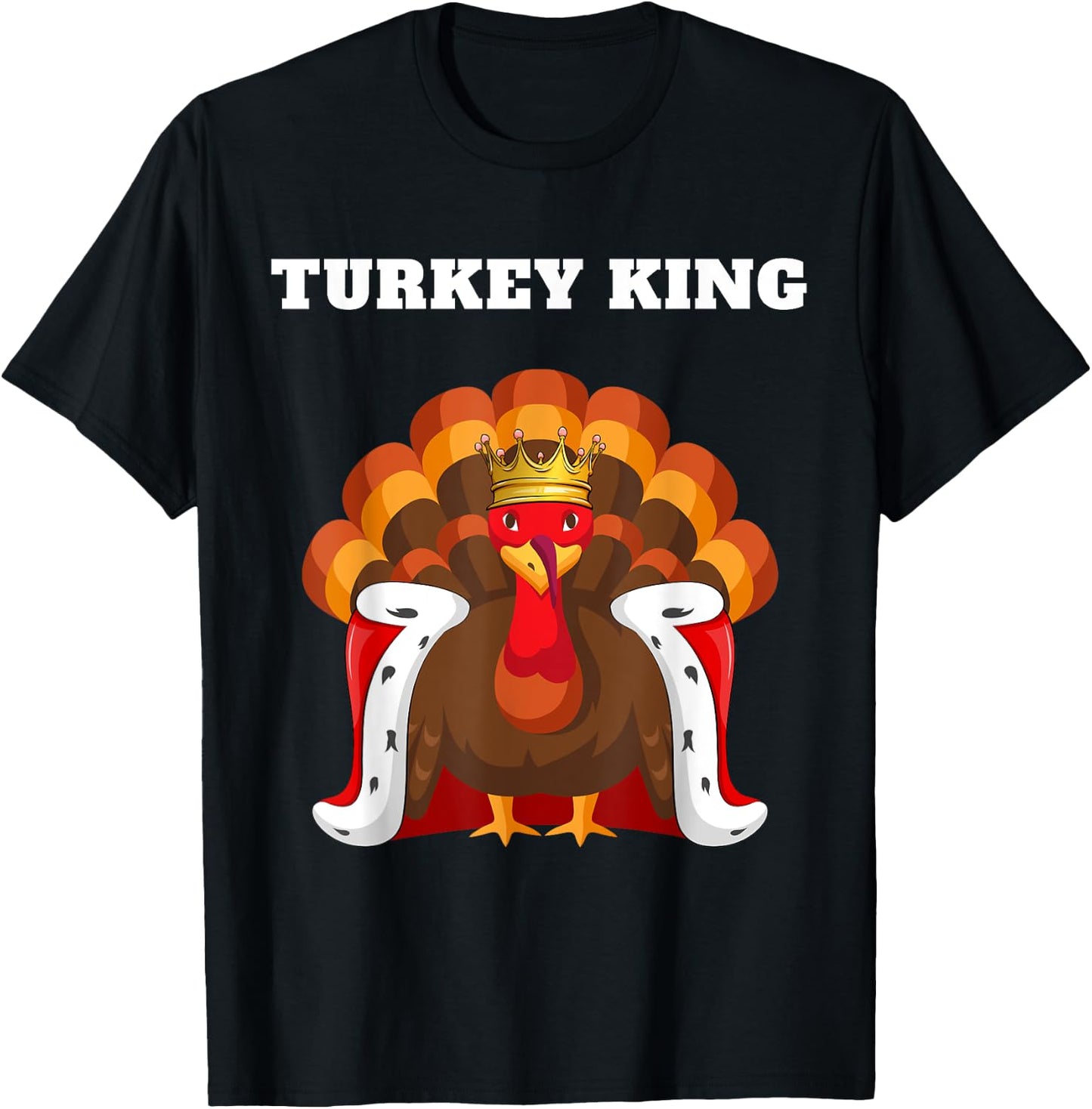Turkey King | Turkey | Boys Turkey T-Shirt - T-Shirt | Black