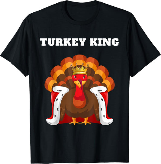 Turkey King | Turkey | Boys Turkey T-Shirt - T-Shirt | Black