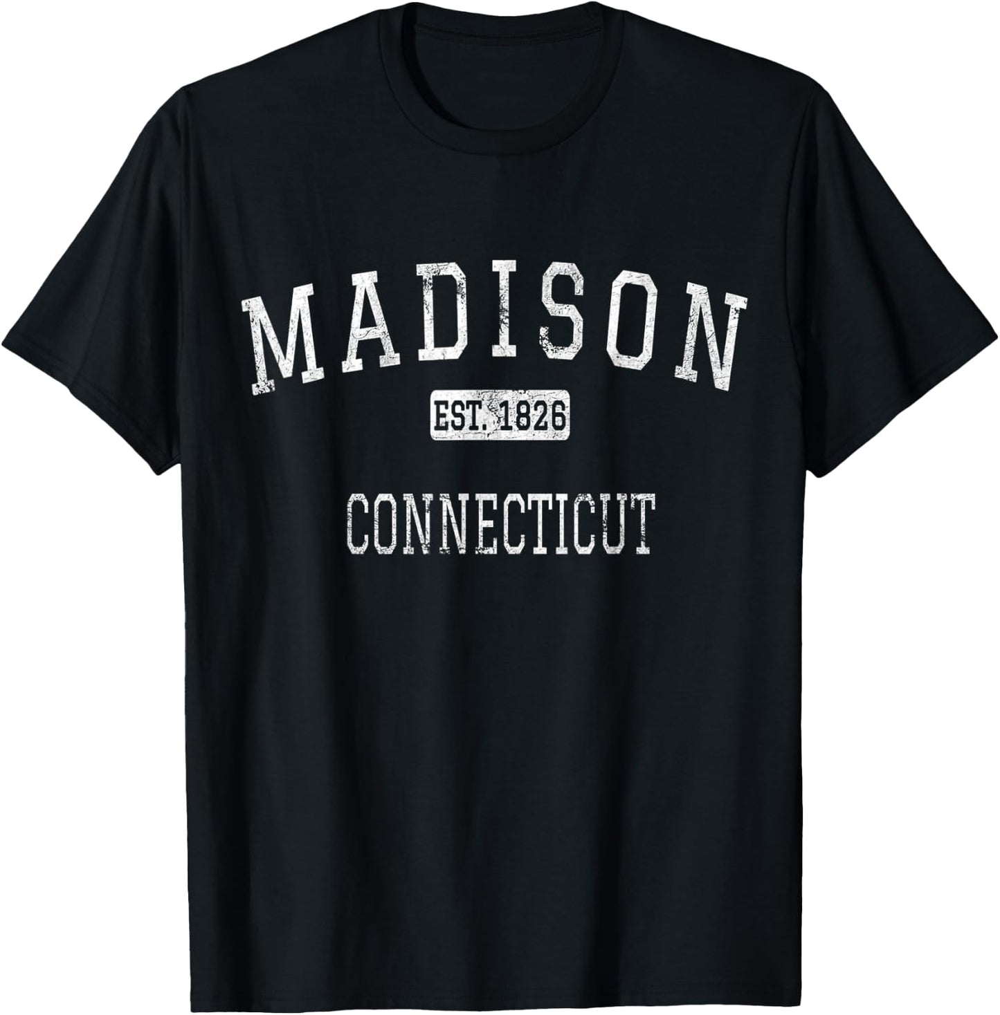 Madison Connecticut CT Vintage T-Shirt - T-Shirt | Black