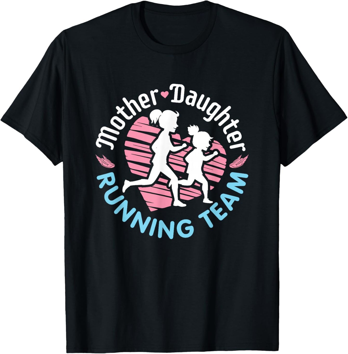Mother Daughter Running Team Runner Run T-Shirt - T-Shirt | Black