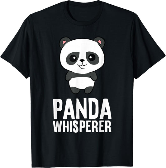 Panda Lover Funny Panda Whisperer T-Shirt - T-Shirt | Black