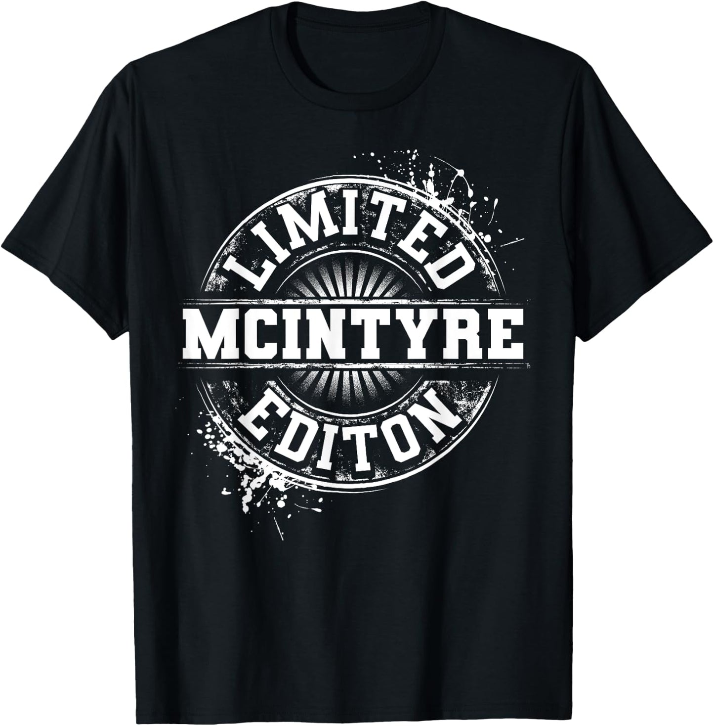 MCINTYRE Funny Surname Family Tree Birthday Reunion Gift T-Shirt - T-Shirt | Black