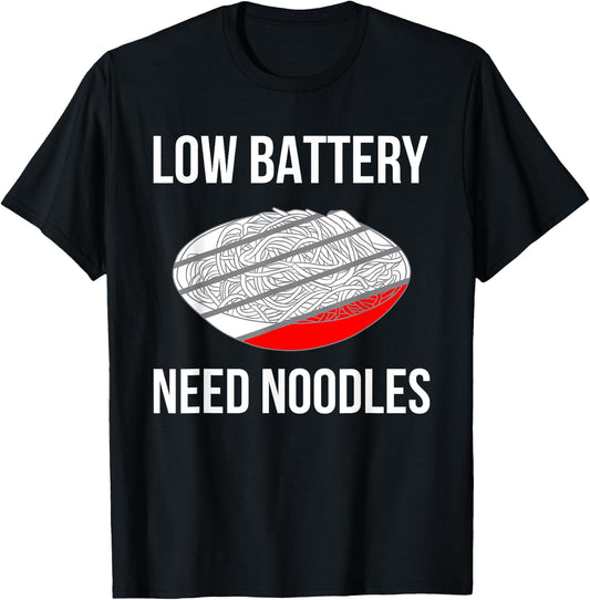 Funny Ramen Noodle Pasta Instant Lunch Men Women Kids Gifts T-Shirt - T-Shirt | Black