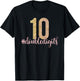 10th Birthday Gift Double Digits Girls Ten 10 Pink Glam Kids T-Shirt - T-Shirt | Black