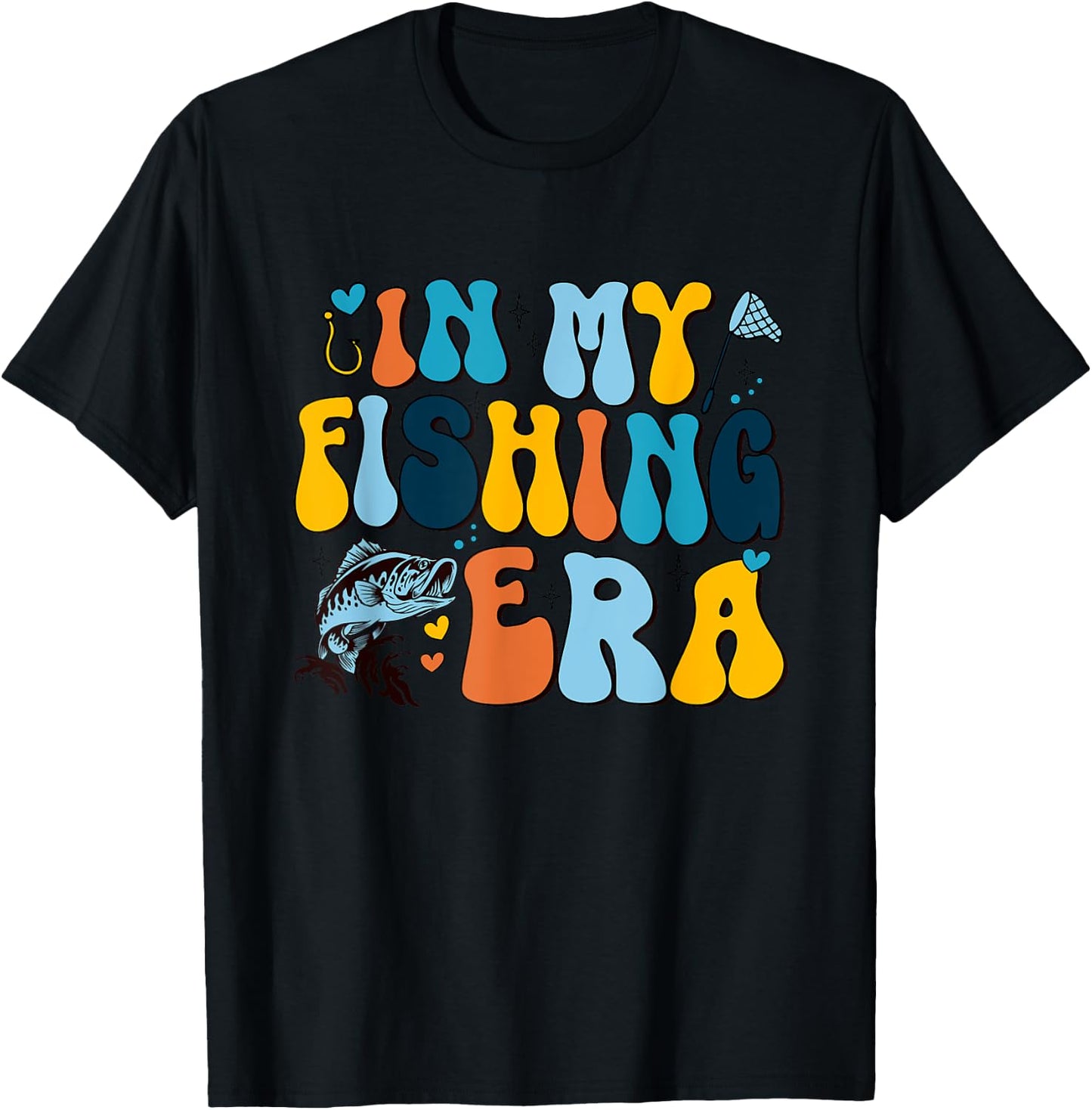 In My Fishing Era Fishing Lover Funny Fishing T-Shirt - T-Shirt | Black