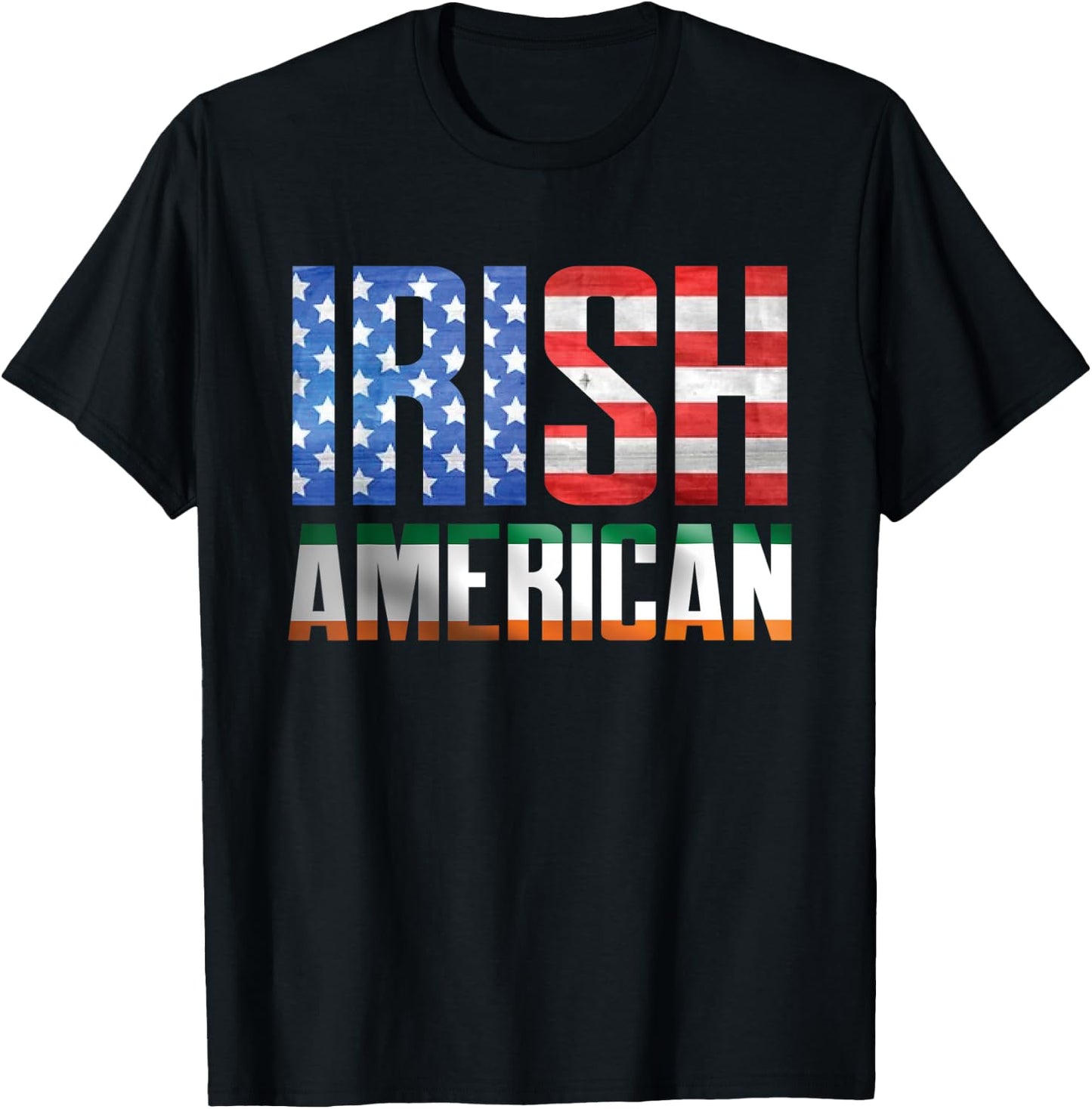Irish American US Ireland Flag Dual Citizen Pride T-Shirt - T-Shirt | Black