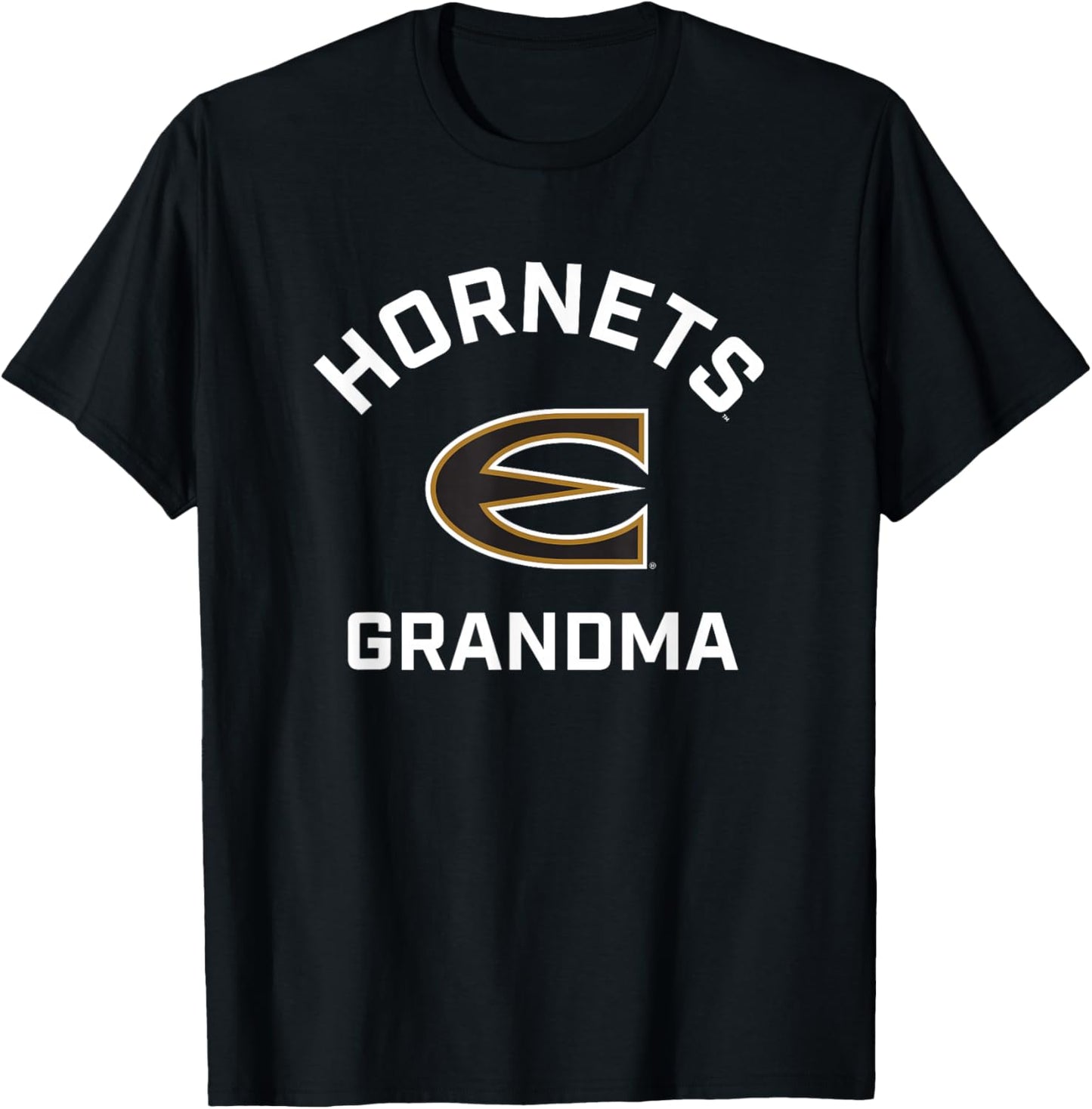 Emporia State University ESU Hornets Arched Grandma T-Shirt - T-Shirt | Black