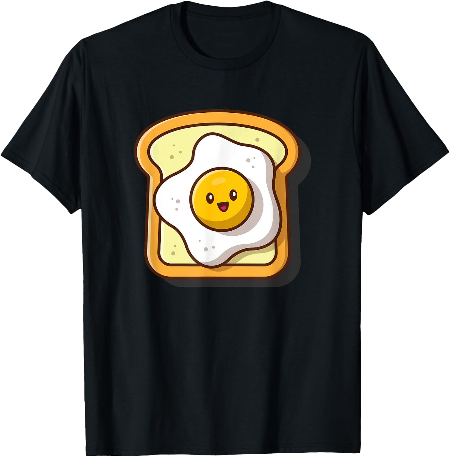 Broke Artist Cute Eggs Toast Kawaii Breakfast Foodie T-Shirt - T-Shirt | Black