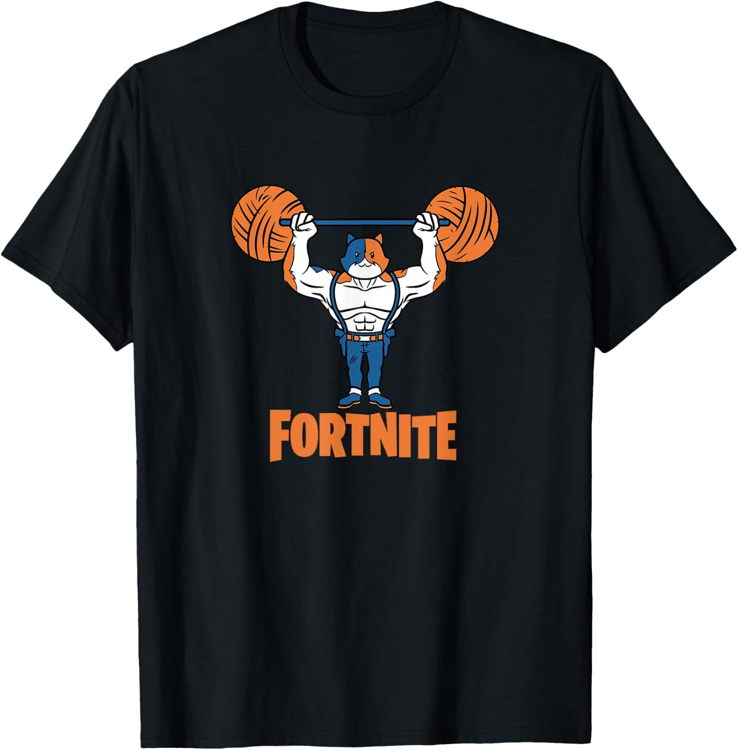 Fortnite Yarn Lifter Orange Text T-Shirt - T-Shirt | Black