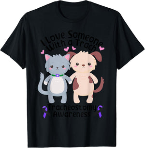 I Love Someone With a Trach Tracheostomy Awareness T-Shirt - T-Shirt | Black