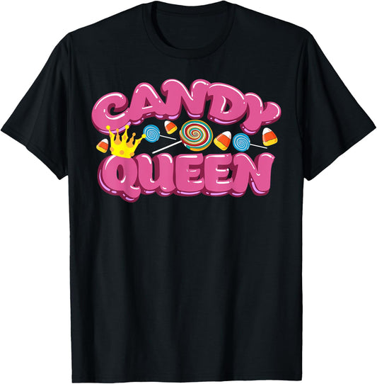 Funny Candy Queen Gift Lollipop Lover Sweet Tooth Women T-Shirt - T-Shirt | Black