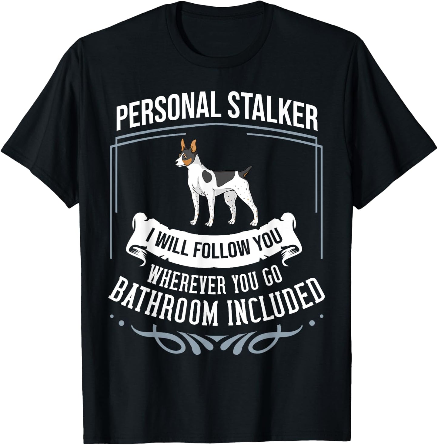 Rat Terrier Mix Mom Breeder -Adults Dog Themed Black Small T-Shirt - T-Shirt | Black