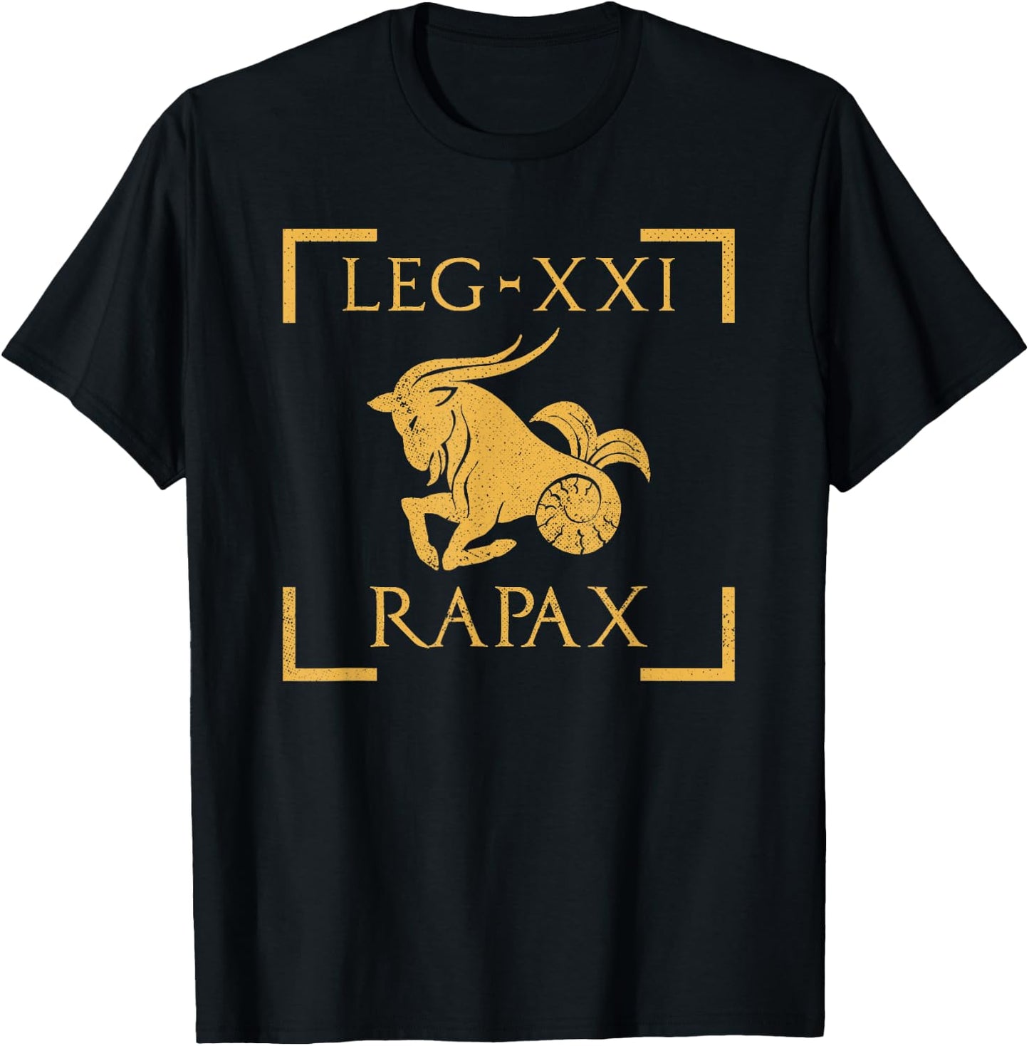 Legio XXI Rapax Capricorn Emblem Roman Legion T-Shirt - T-Shirt | Black