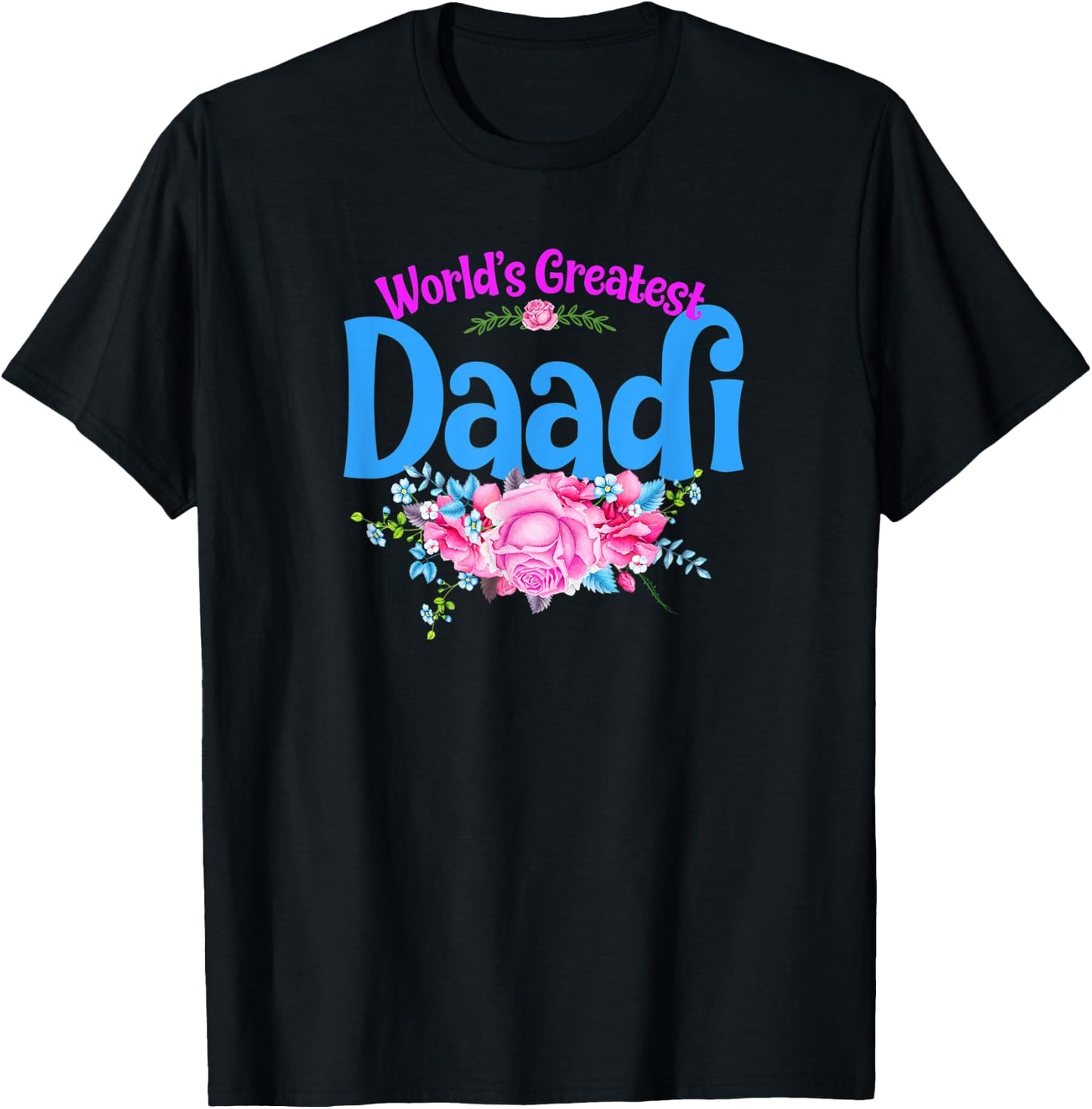 World's Greatest Daadi - Indian Grandma T-Shirt - T-Shirt | Black