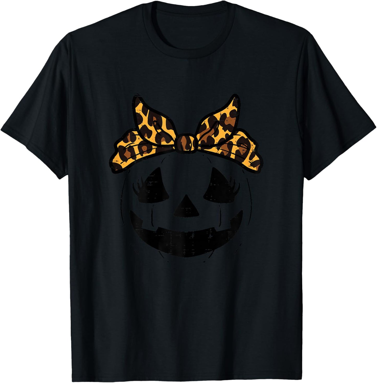 Halloween Pumpkin Face Cute Costume Girls Kids Toddler Youth T-Shirt - T-Shirt | Black