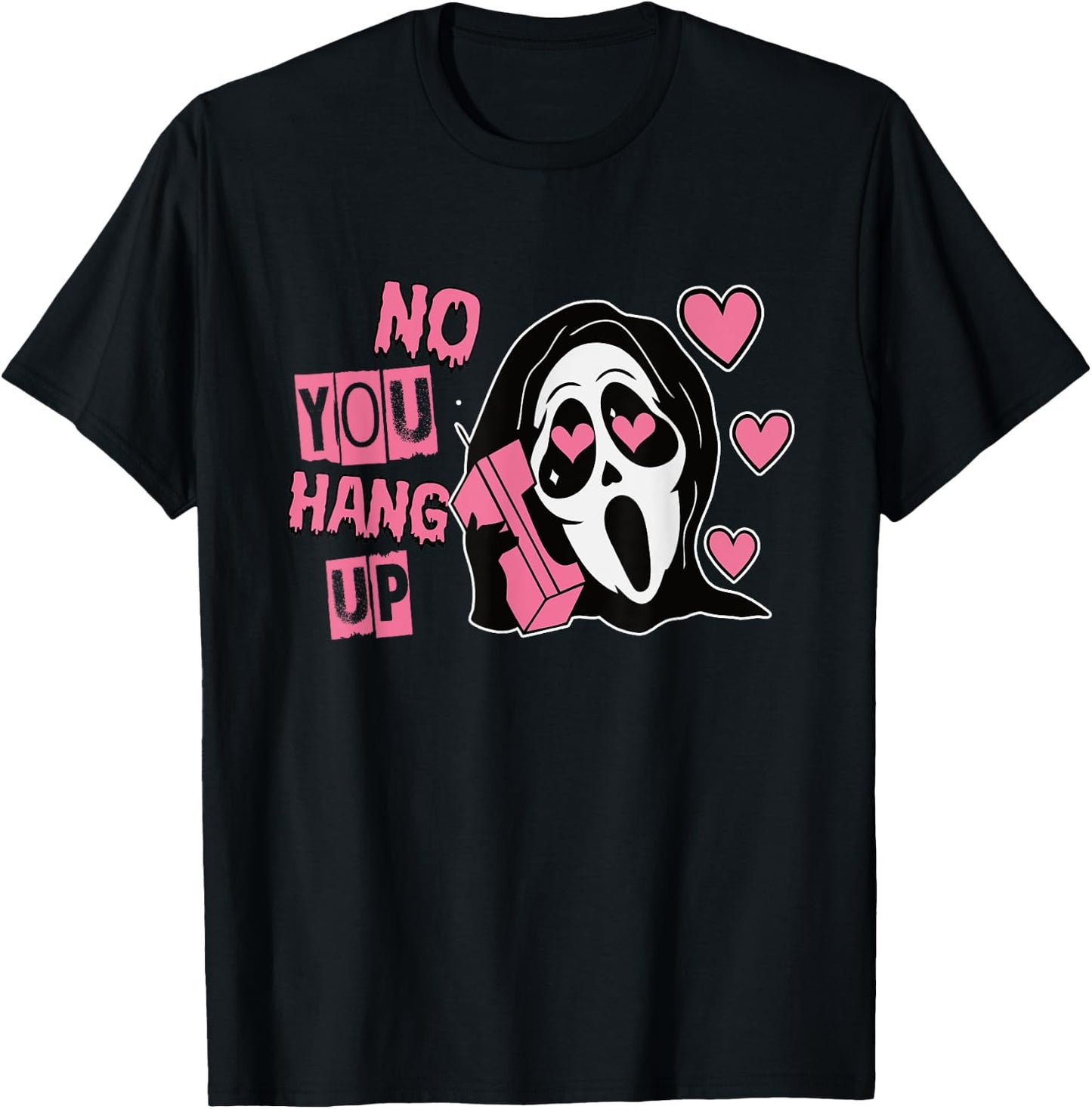 Funny No You Hang Up First Gho-st Calling Hello Halloween T-Shirt - T-Shirt | Black