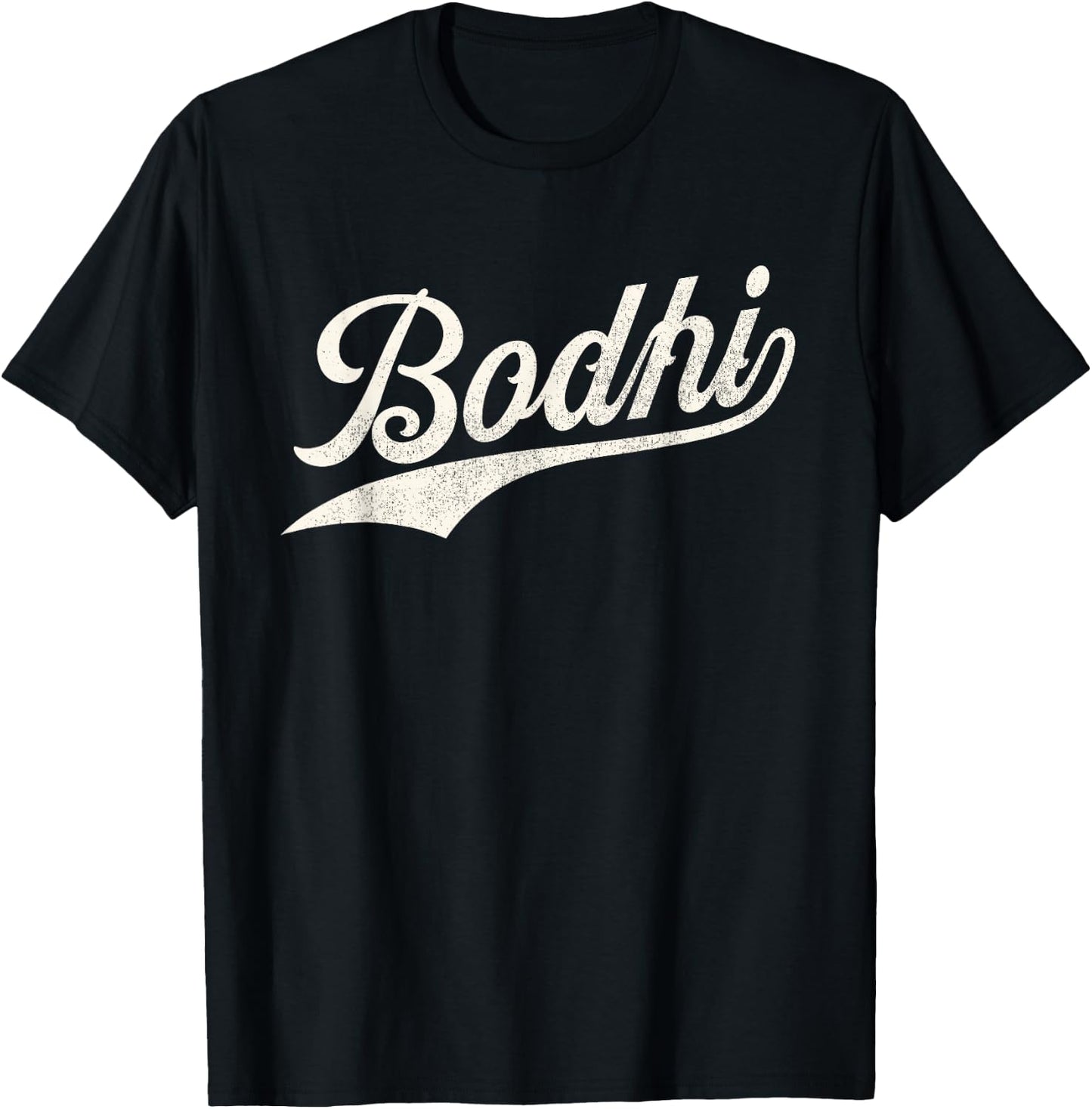 Bodhi Name, Retro Vintage Bodhi Given Name Distressed T-Shirt - T-Shirt | Black
