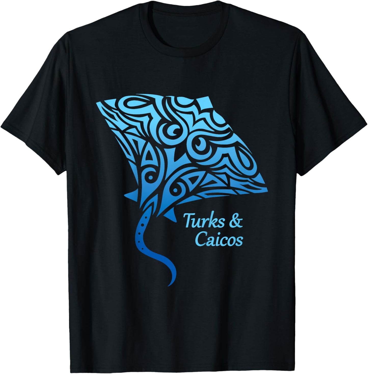 Turks and Caicos Islands Stingray Boys Girls 2024 Vacation T-Shirt - T-Shirt | Black