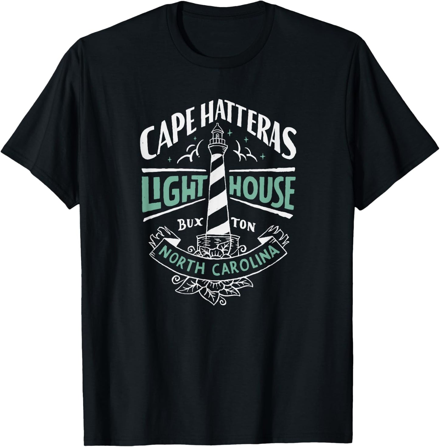 Cape Hatteras Lighthouse Outer Banks NC OBX North Carolina T-Shirt - T-Shirt | Black