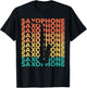 Saxophonists Gift Ideas Retro Vintage Saxophone - Black, -Adults, Small, Short Sleeve, Cotton 60% Polyester 40% T-Shirt - T-Shirt | Black