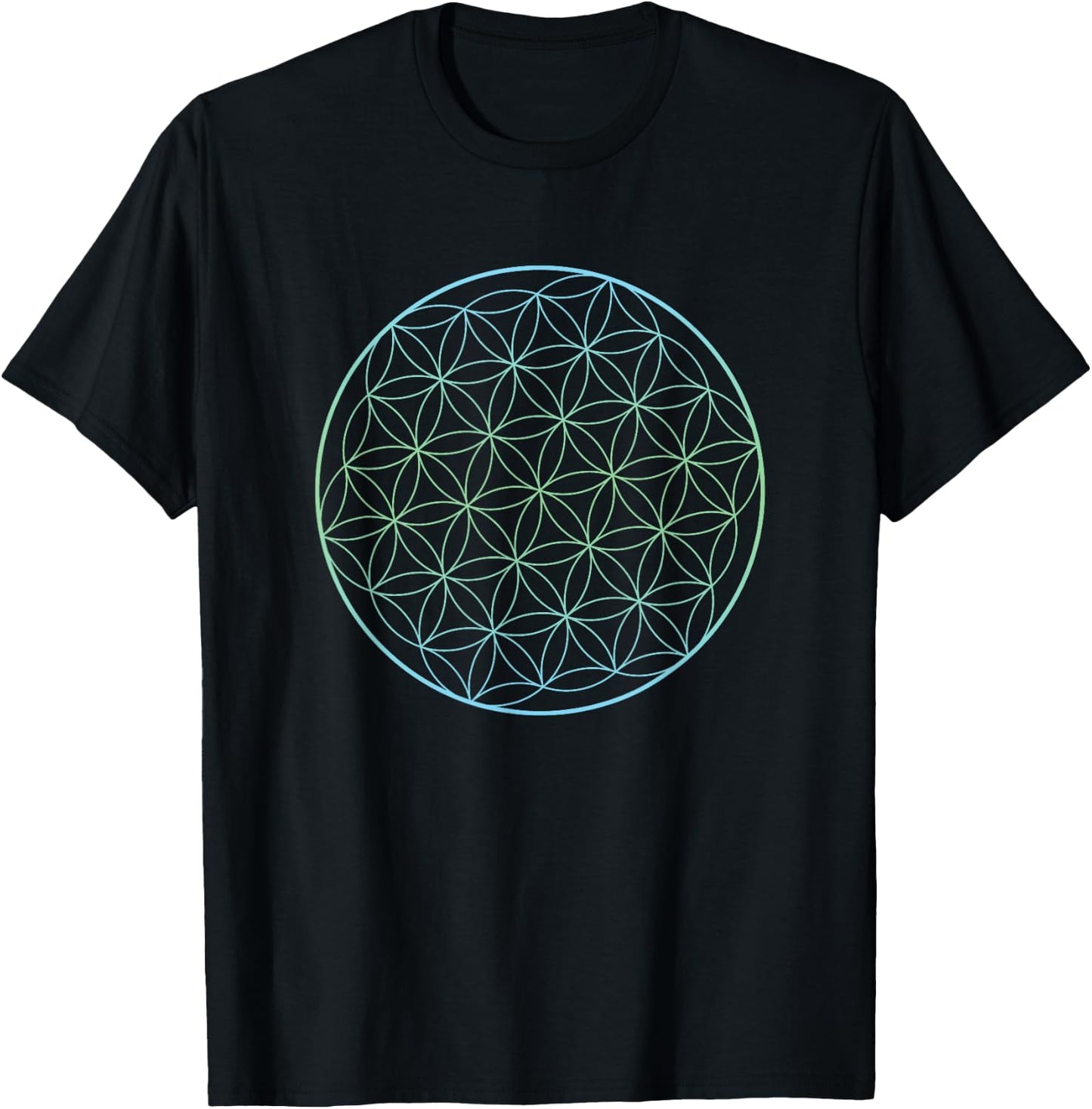 Flower of Life Holy Geometry Spiritual Clothing T-Shirt - T-Shirt | Black