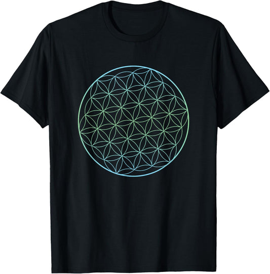 Flower of Life Holy Geometry Spiritual Clothing T-Shirt - T-Shirt | Black