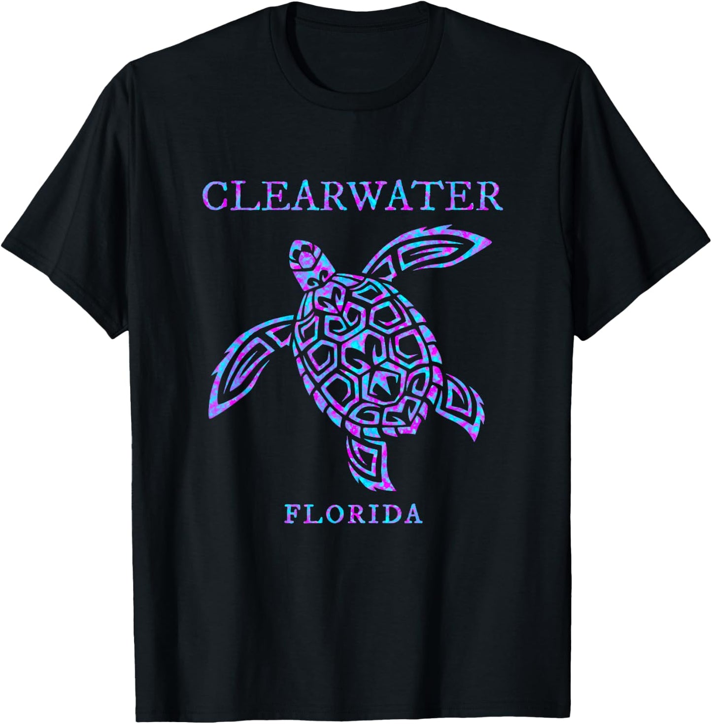 Clearwater Florida Sea Turtle Vacation Souvenir Boys Girls T-Shirt - T-Shirt | Black