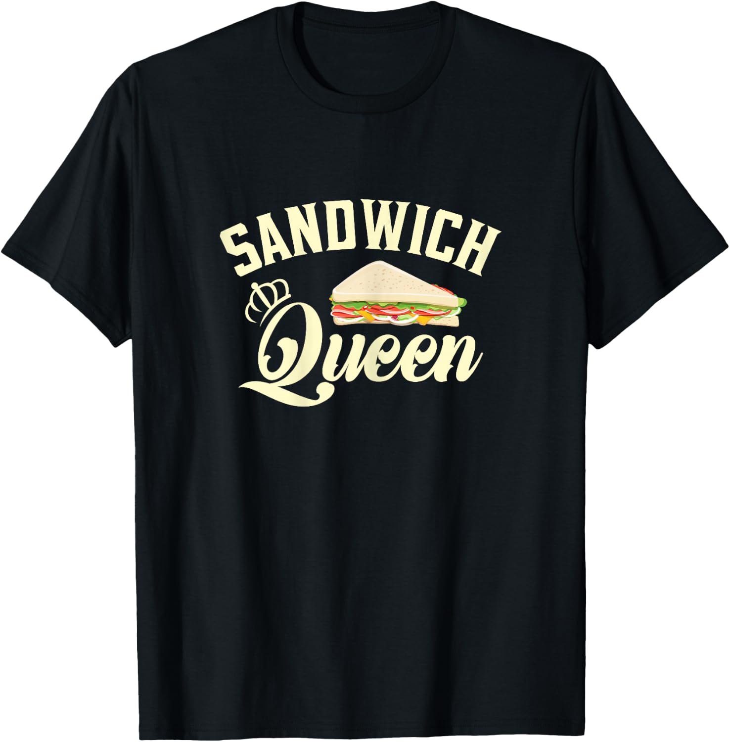 Sandwich Queen | Fast Food Lovers T-Shirt - T-Shirt | Black