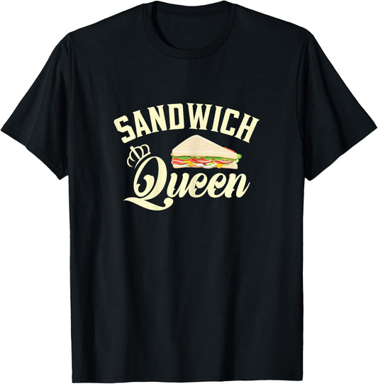 Sandwich Queen | Fast Food Lovers T-Shirt - T-Shirt | Black