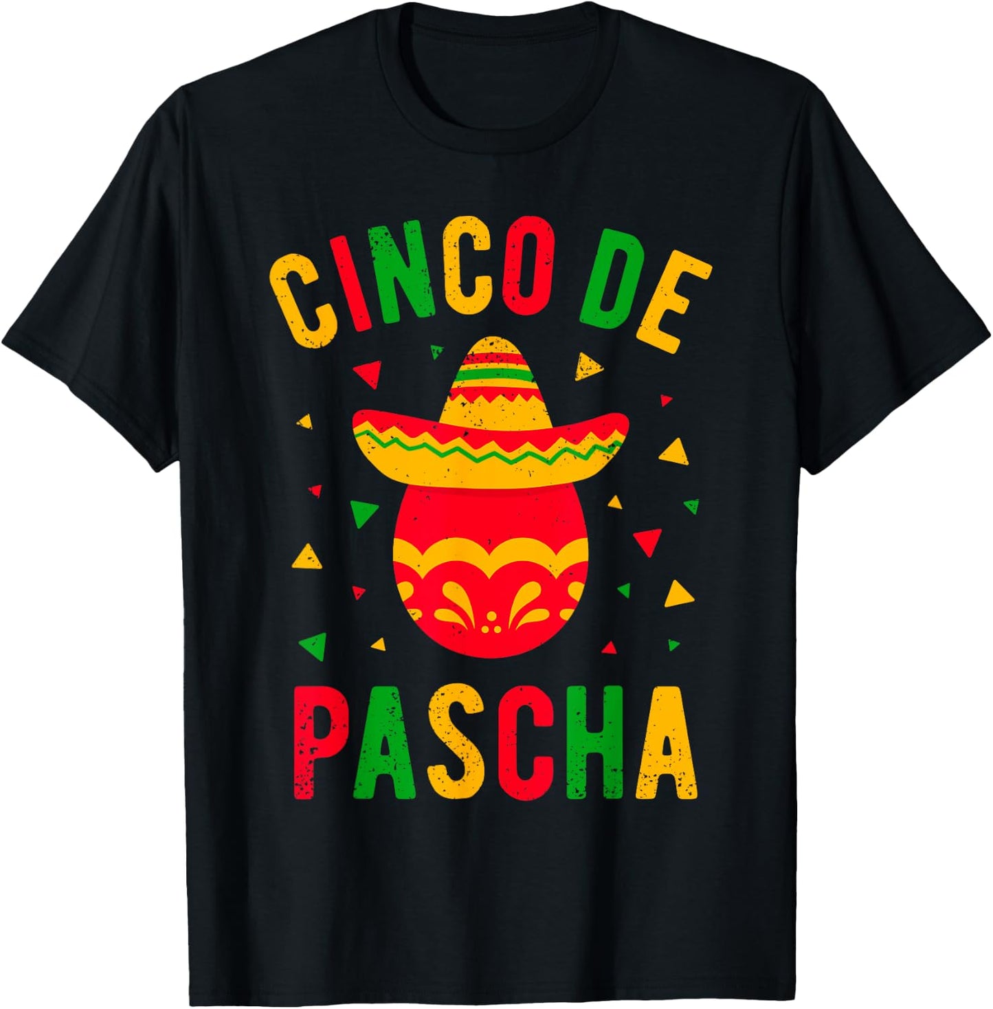 Funny Greek Orthodox Easter Egg Kalo Pascha Cinco de Mayo T-Shirt - T-Shirt | Black