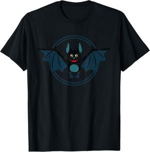 Toddlers Gift Cute Bat Costume Halloween T-Shirt - T-Shirt | Black