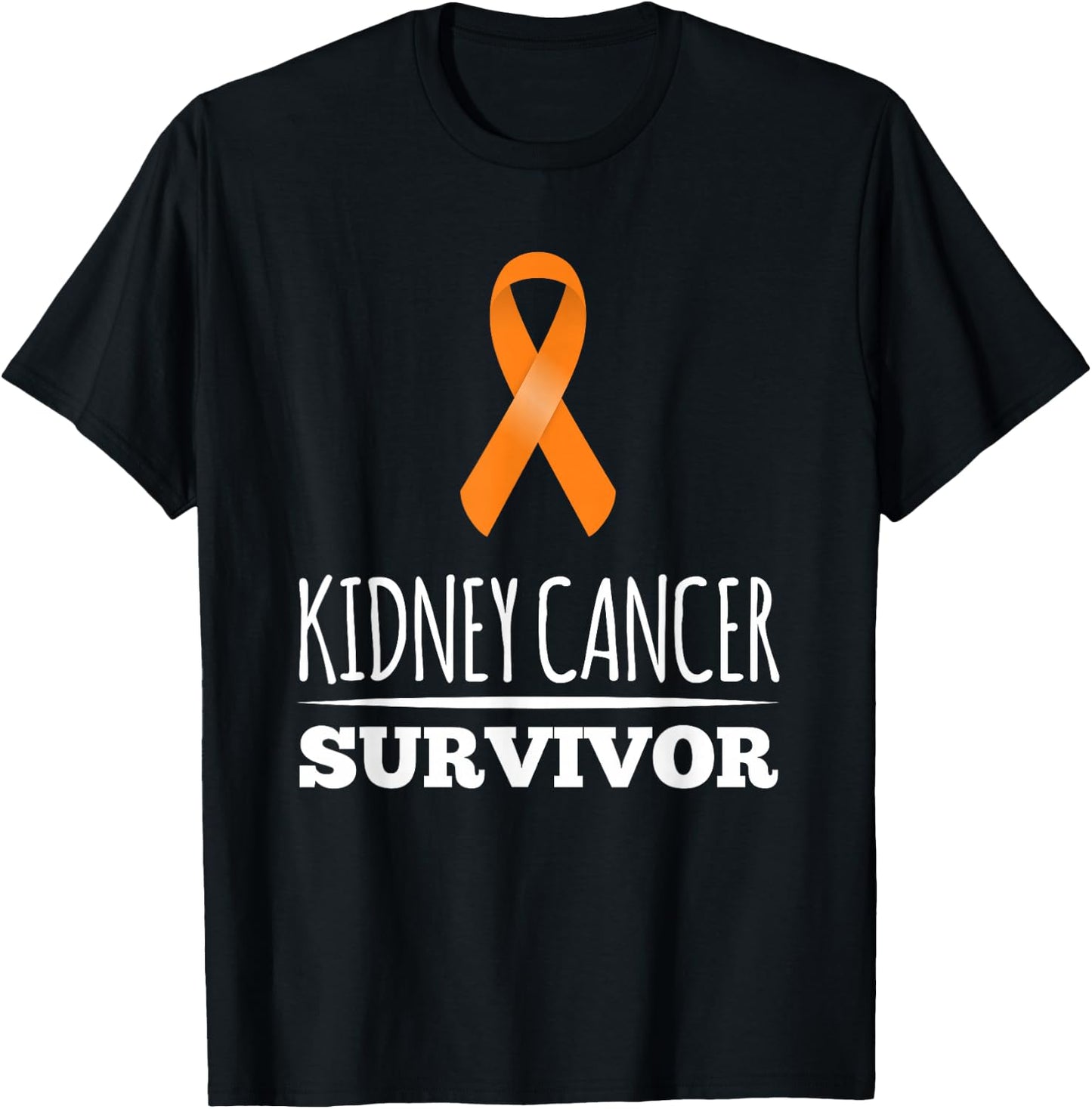Kidney Cancer Survivor With Ribbon T-Shirt - T-Shirt | Black
