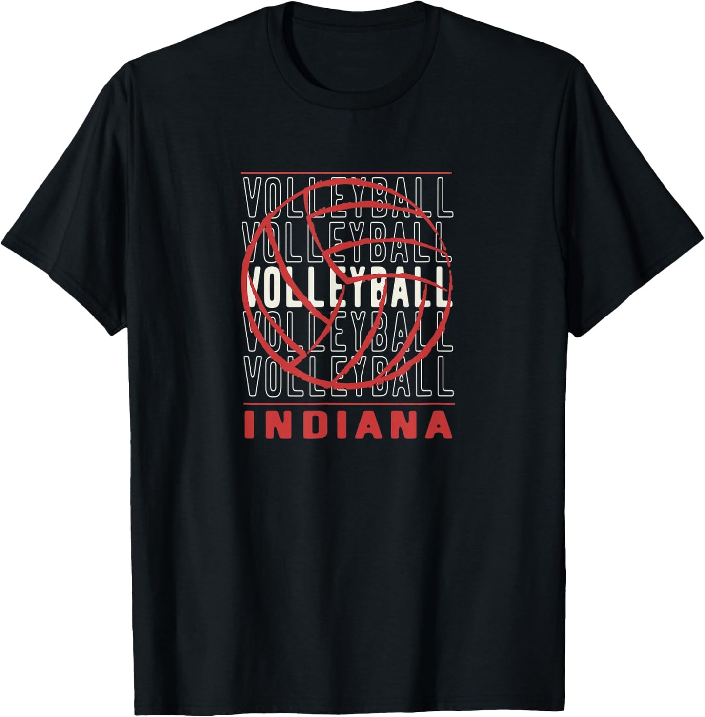 Volleyball Indiana T-Shirt - T-Shirt | Black