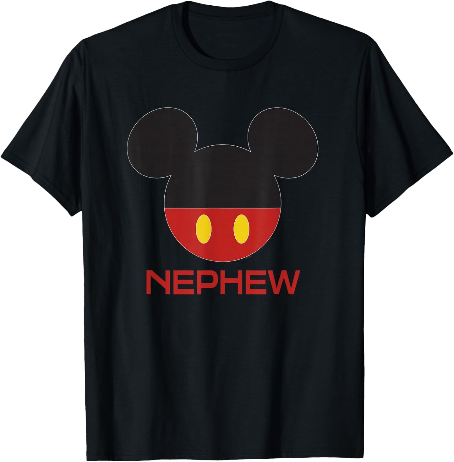 Disney Mickey Mouse Red Shorts Icon Nephew Family T-Shirt - T-Shirt | Black
