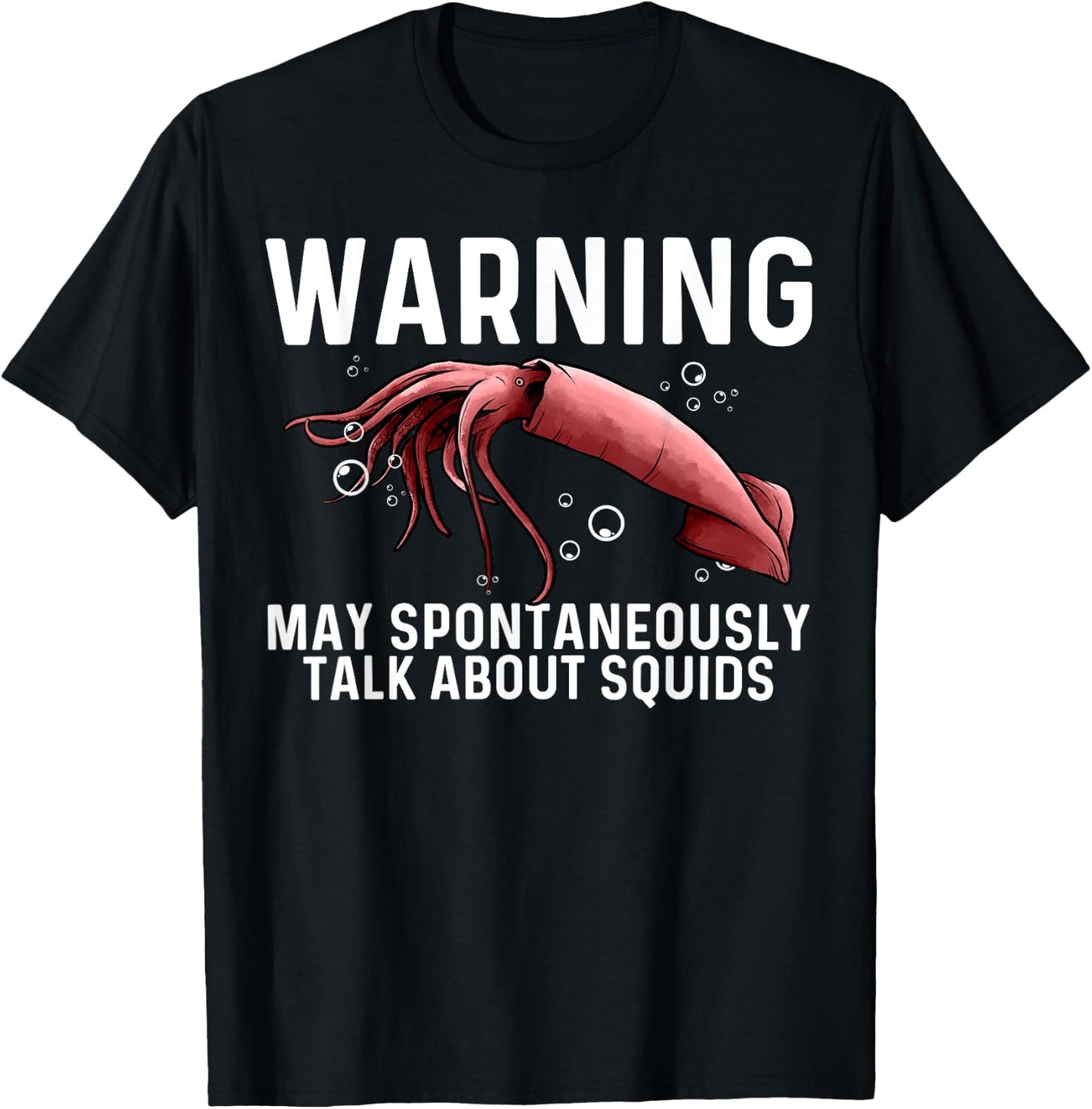 Squid Gift Women Giant Squid Seafood Calamari Lovers T-Shirt - T-Shirt | Black