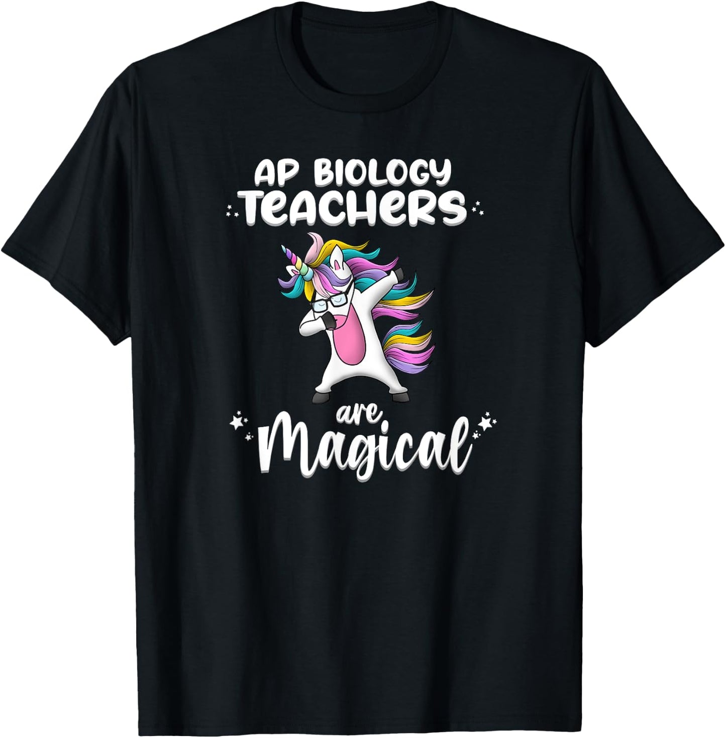 Unicorn Girl AP Biology Teacher Gift Love Awesome Funny T-Shirt - T-Shirt | Black
