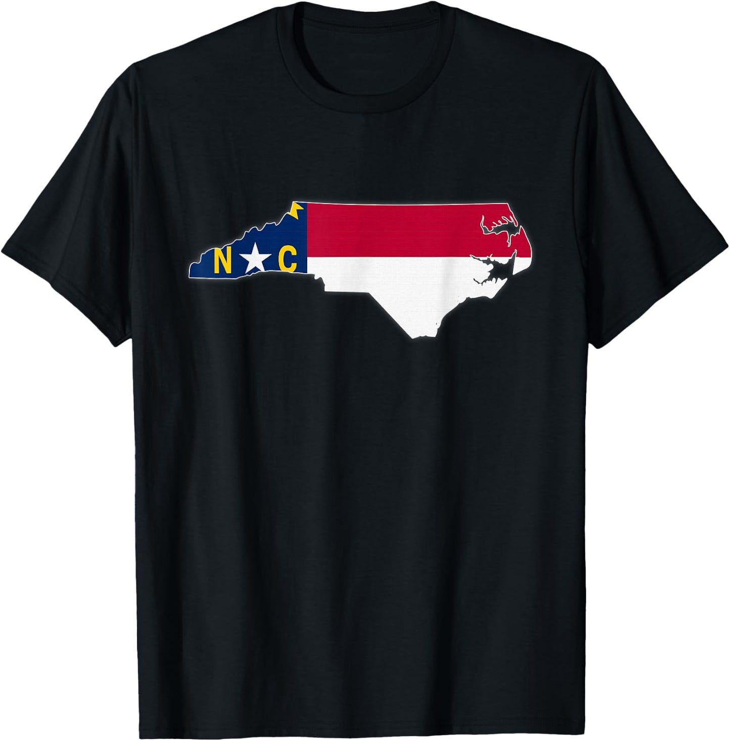NORTH CAROLINA STATE MAP NORTH CAROLINA NC Flag Roots Gift T-Shirt - T-Shirt | Black