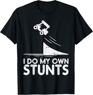Do My Own Stunts Golf Cart Funny Broken Bone Driver Gift T-Shirt - T-Shirt | Black