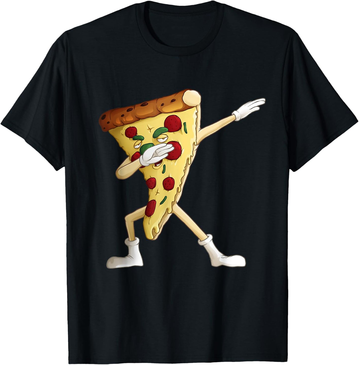 Cool Dabbing Pizza | Funny Italian Pie Hip-Hop Dancer Gift T-Shirt - T-Shirt | Black