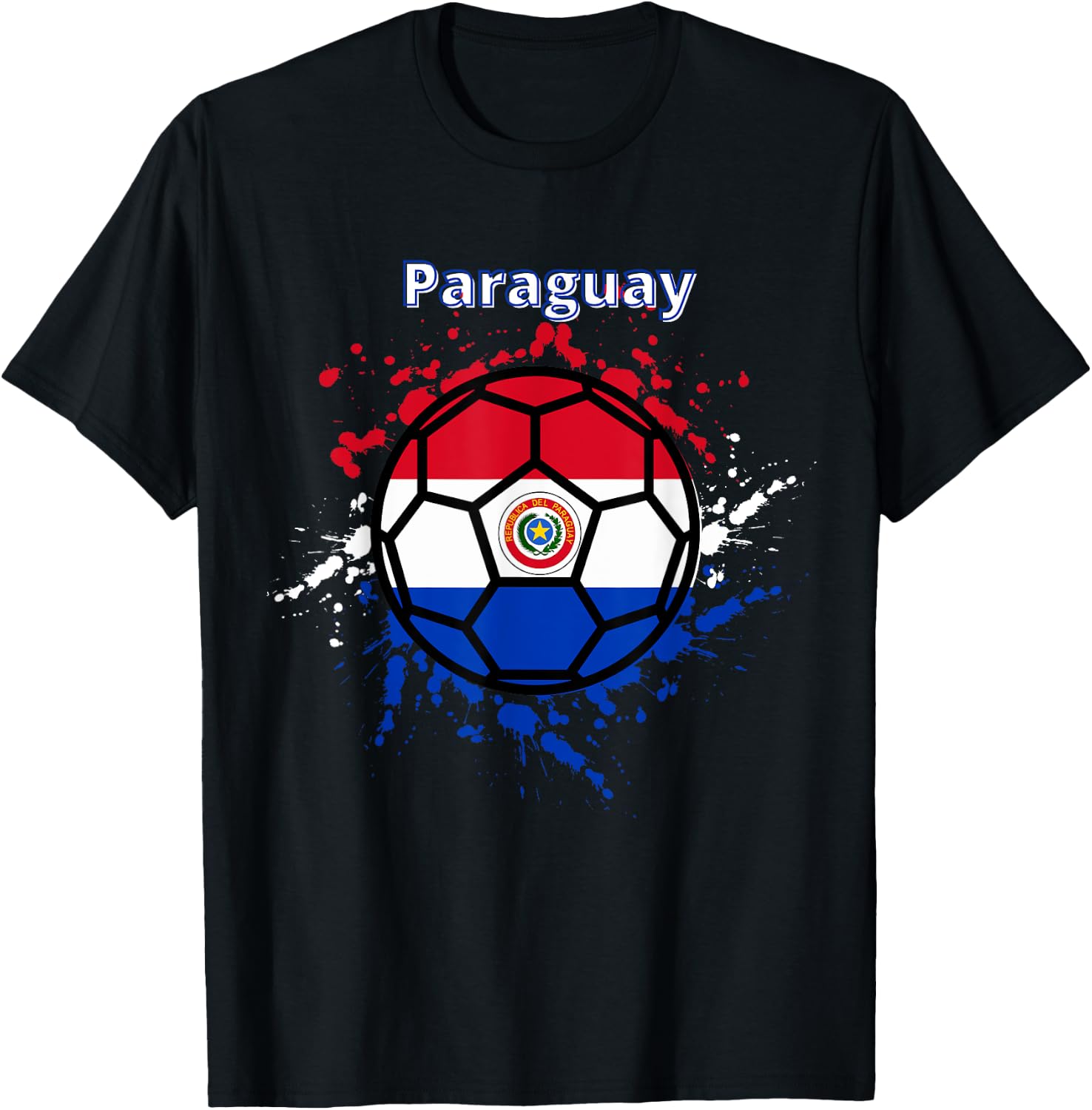 Paraguay Soccer Paraguayan Flag Futbol Fan Jersey T-Shirt - T-Shirt | Black