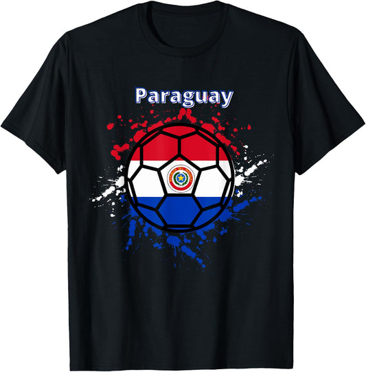 Paraguay Soccer Paraguayan Flag Futbol Fan Jersey T-Shirt - T-Shirt | Black