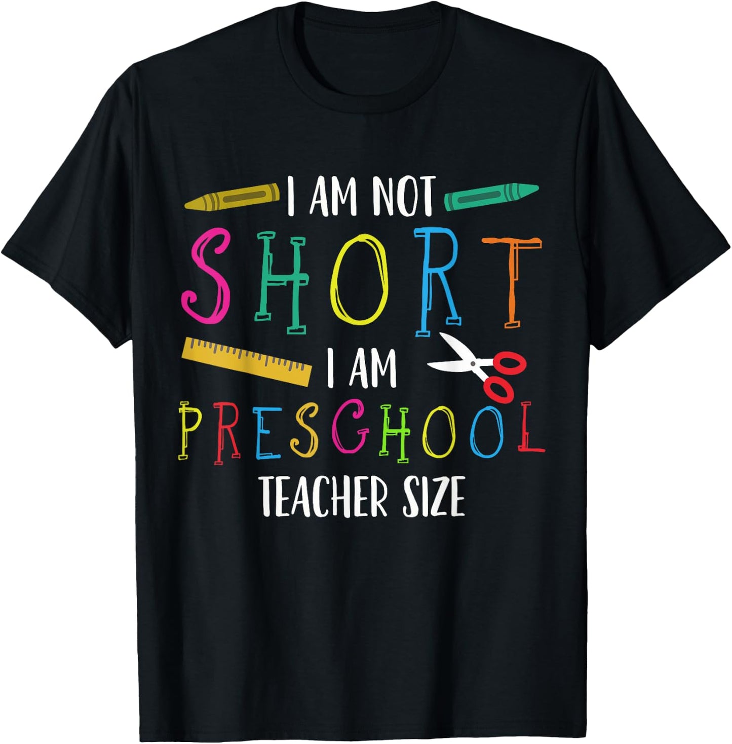 Preschool Teacher Short Pre-K Teacher T-Shirt - T-Shirt | Black