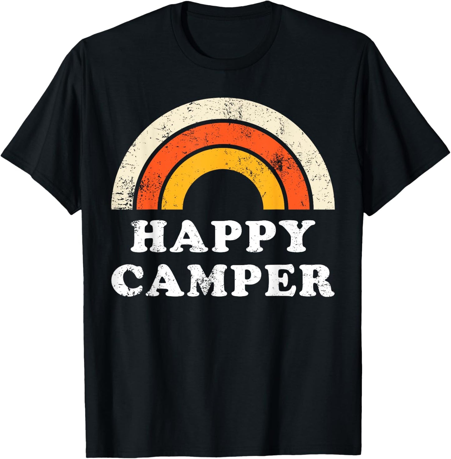 Happy Camper Shirt. Shirts Shirts Graphic T-Shirt - T-Shirt | Black