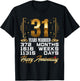 31 Years Married - Funny 31st Wedding Anniversary T-Shirt - T-Shirt | Black