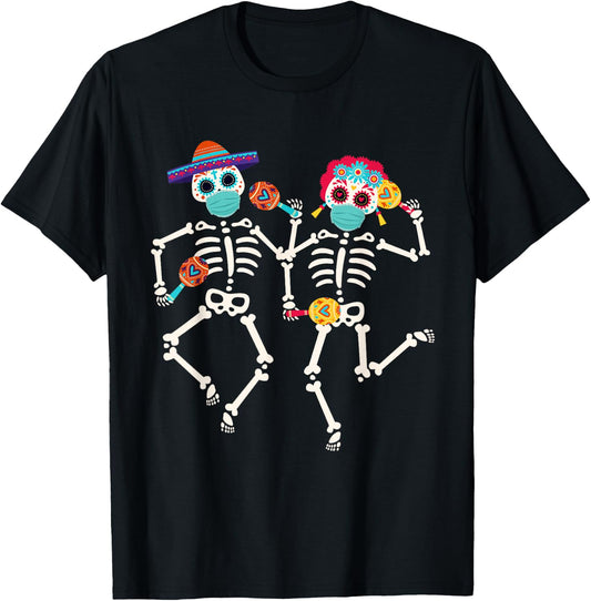 Dia De los Muertos Day of the Dead 2023 2024 Skull Dancing T-Shirt - T-Shirt | Black