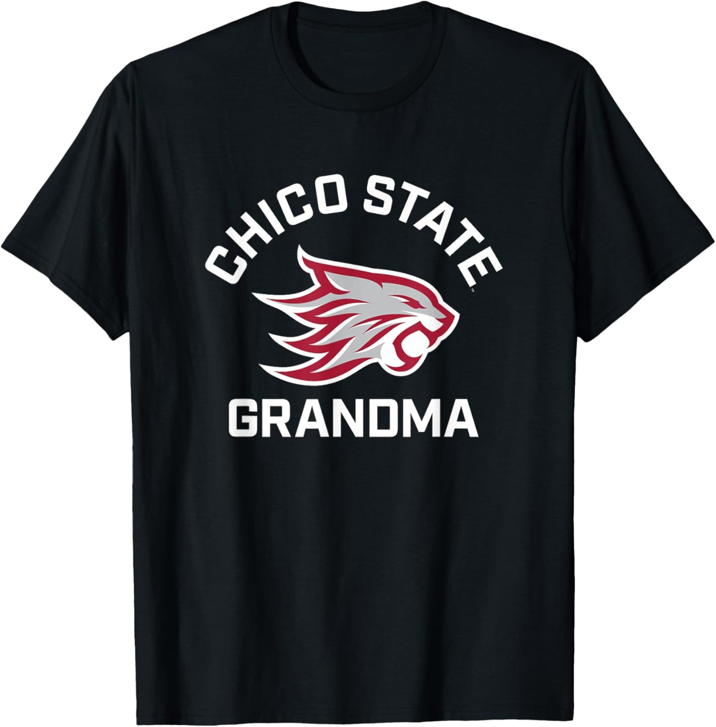 Chico State Wildcats Arched Grandma T-Shirt - T-Shirt | Black