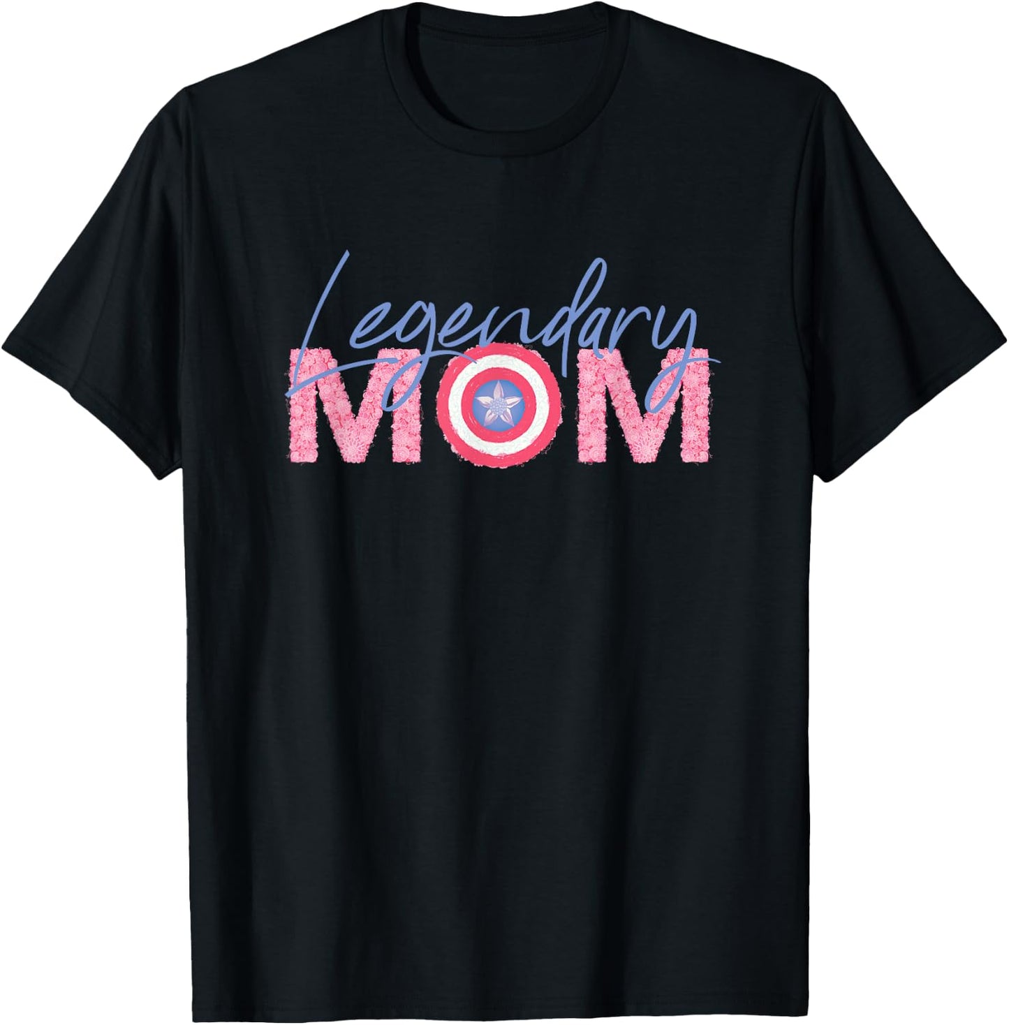 Marvel Captain America Legendary Mom Small T-Shirt - T-Shirt | Black